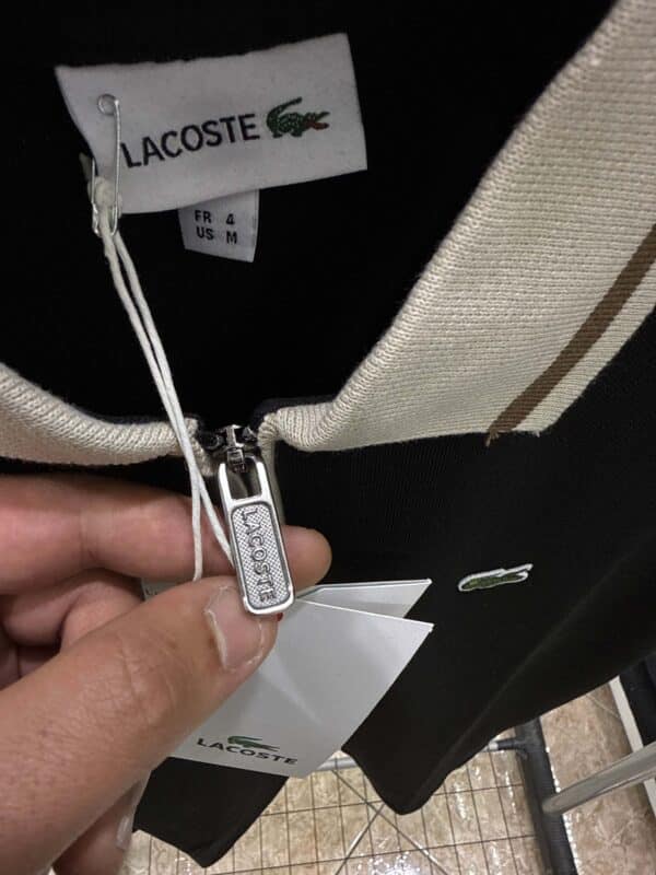 Lacoste - Polo-Shirt - Black/Cream - Image 2