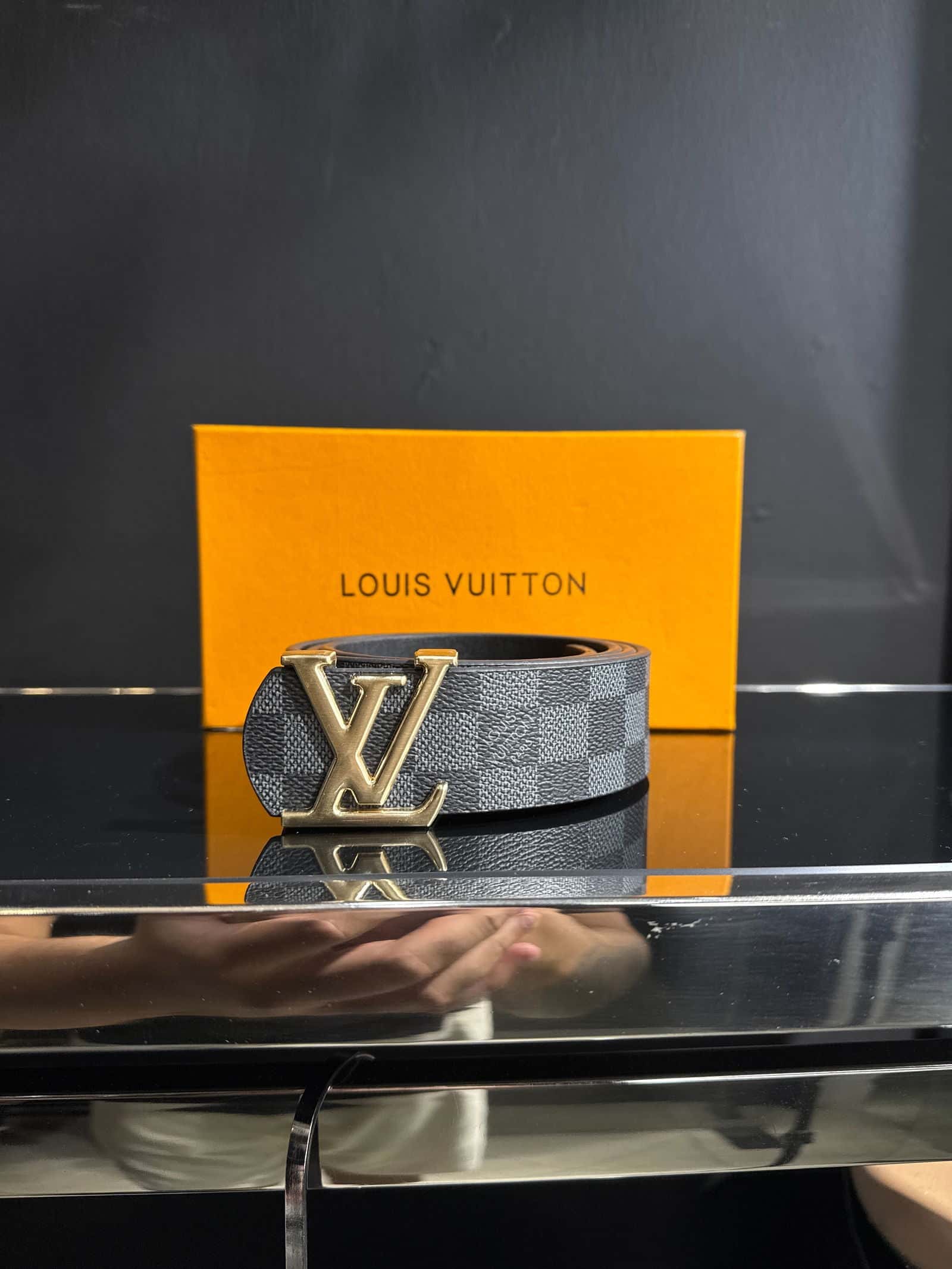 LV - Damier - Black - Belt - PresidentGreece.Shop